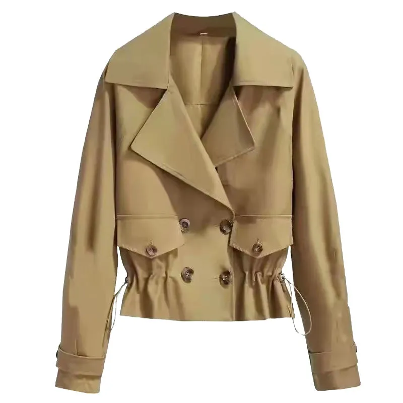 Korean Style Short Fashion Trench Coat (50% OFF)