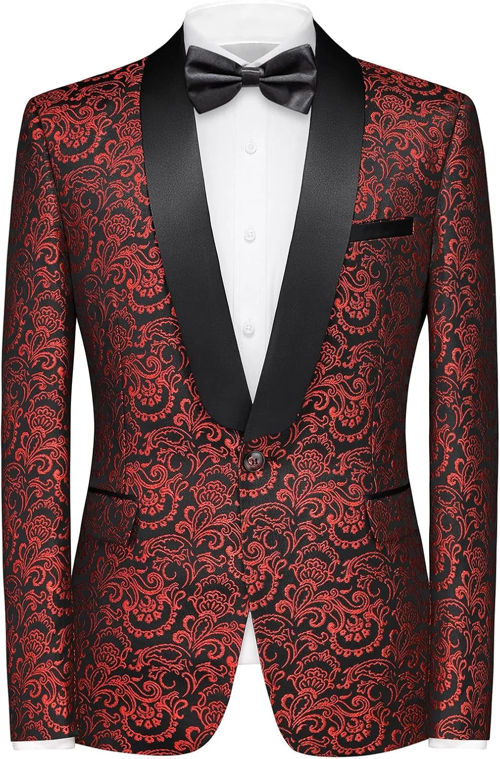 KUDORO Mens Suits Slim Fit 3 Piece Tuxedo Suit for Men Shawl Collar Dinner Party Prom Dress Tux Jacket Vest Pants Set