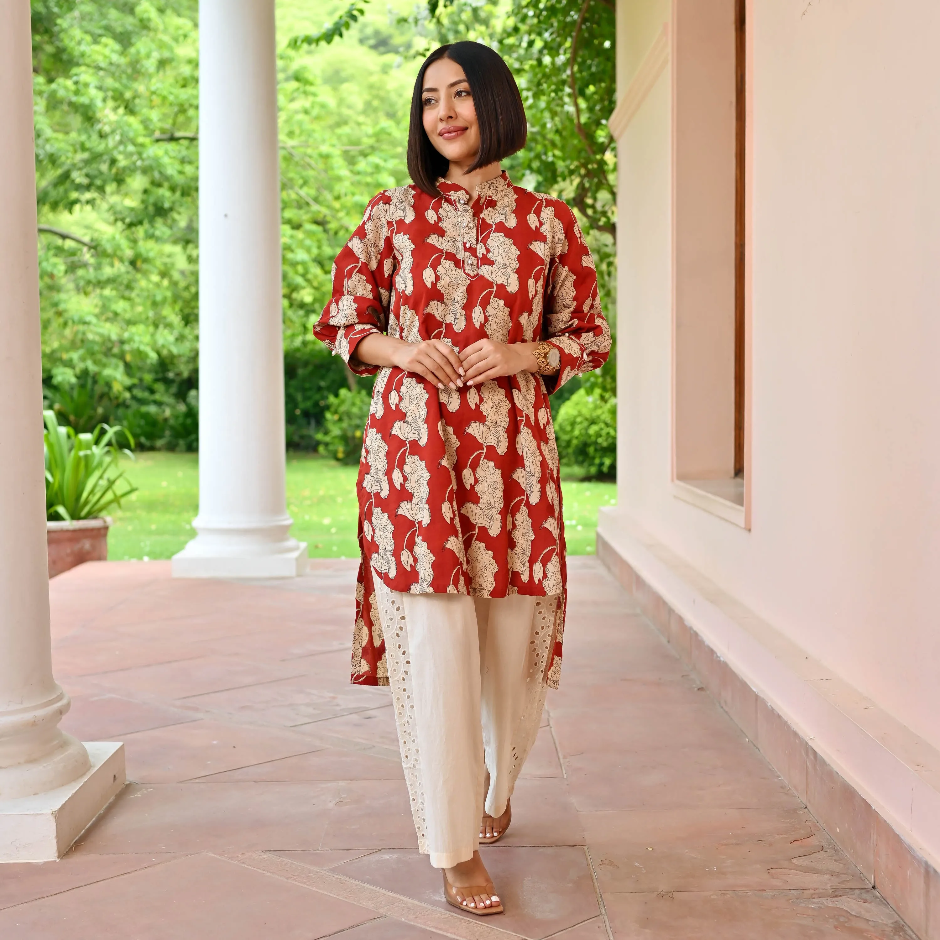 Leela Maroon Matching Set