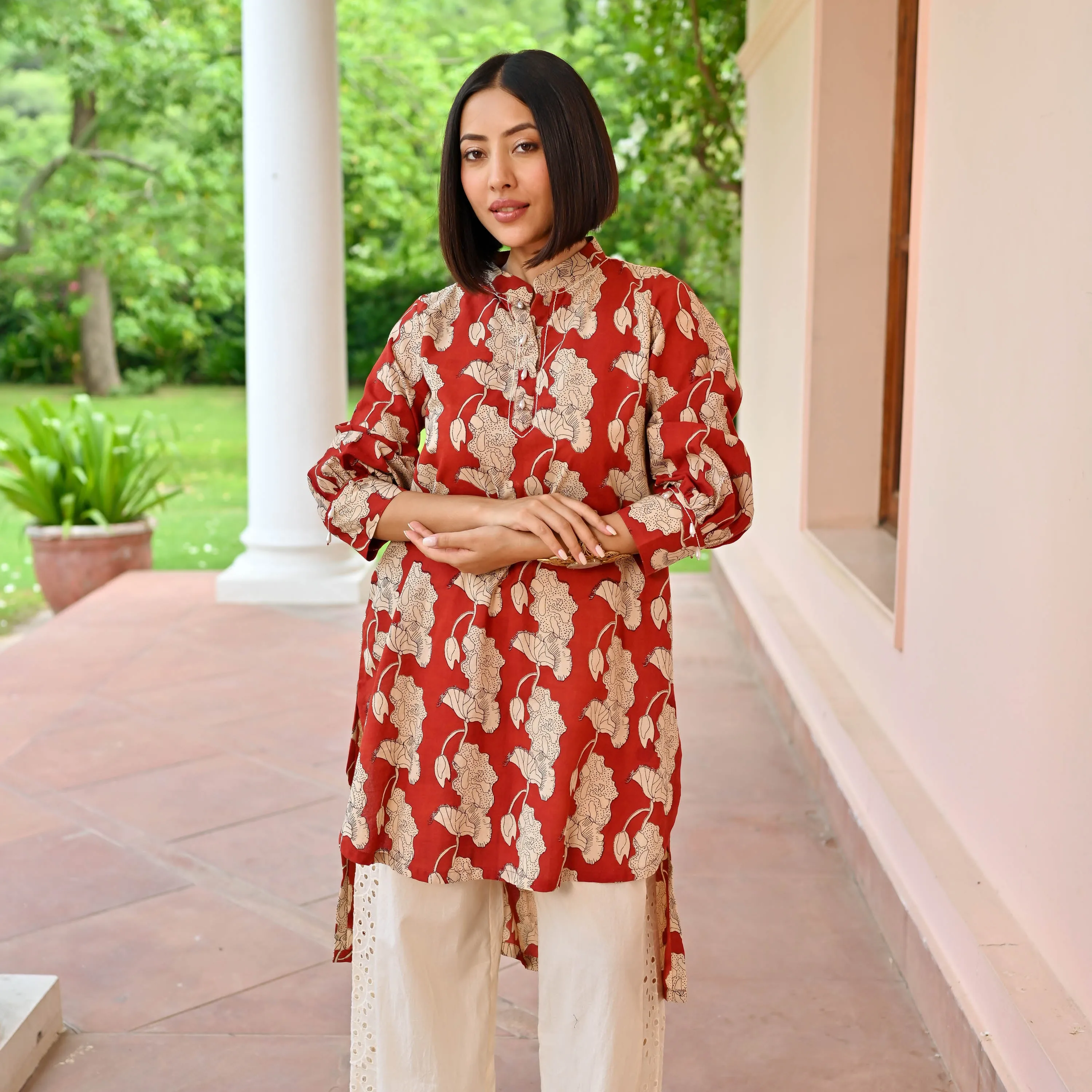 Leela Maroon Matching Set