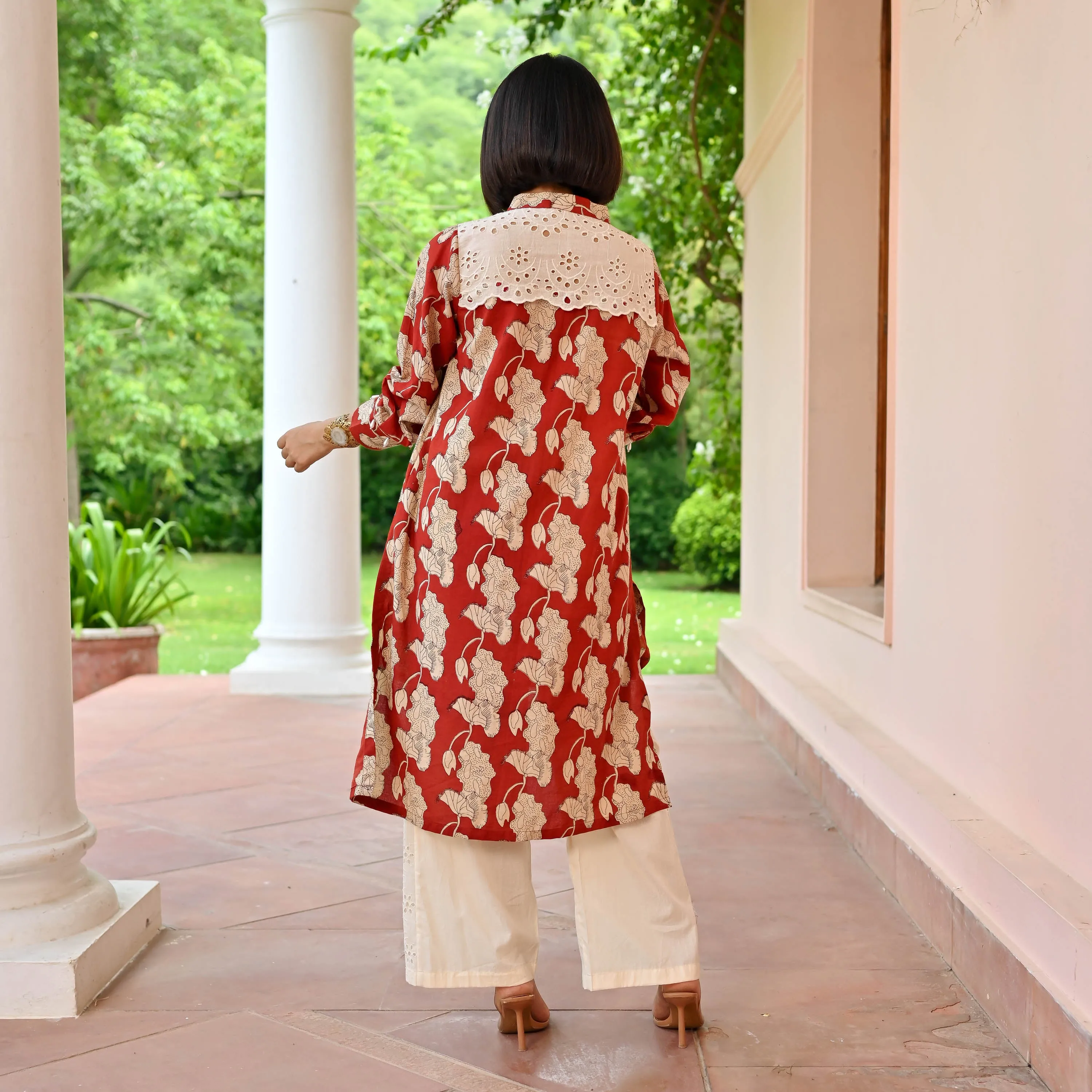 Leela Maroon Matching Set