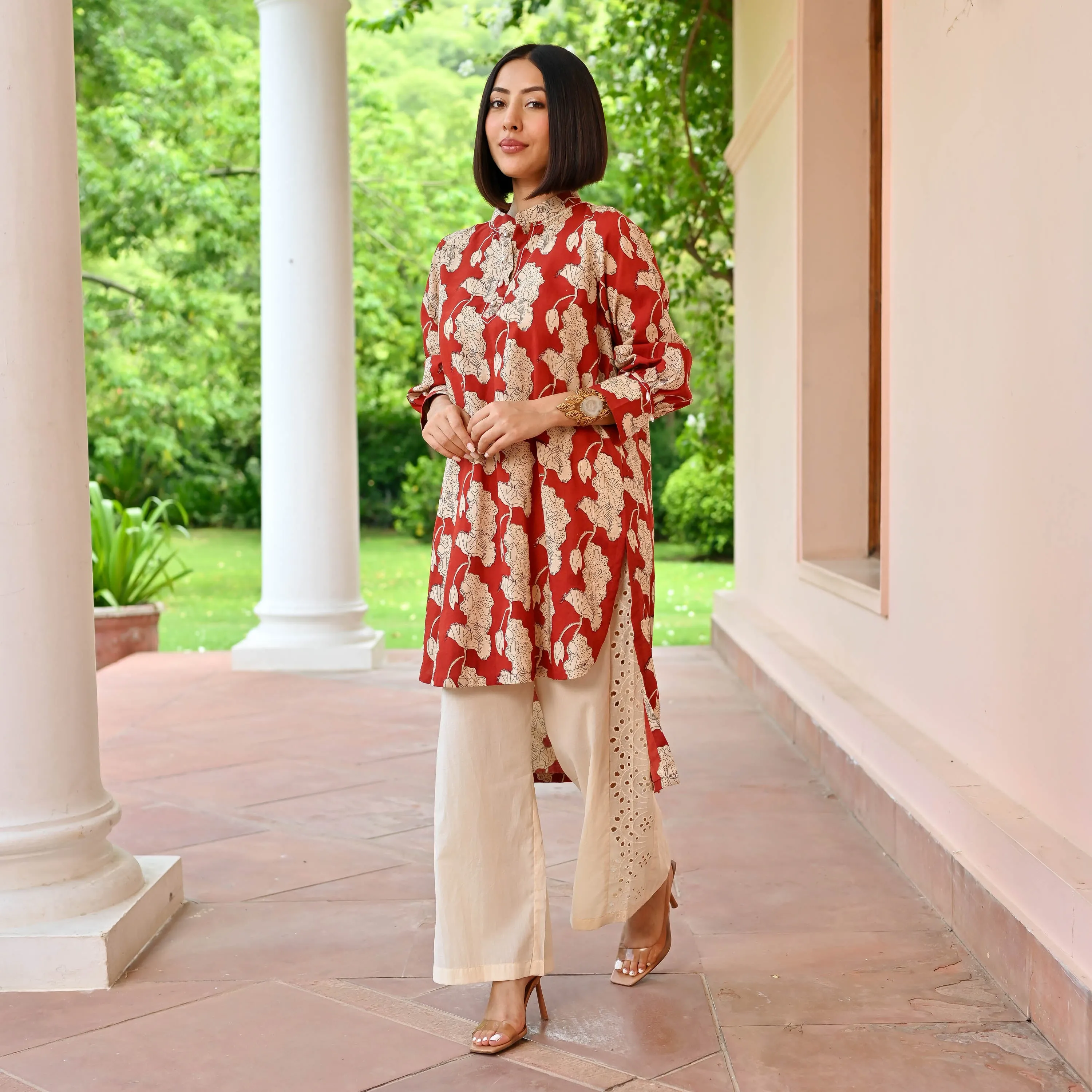 Leela Maroon Matching Set