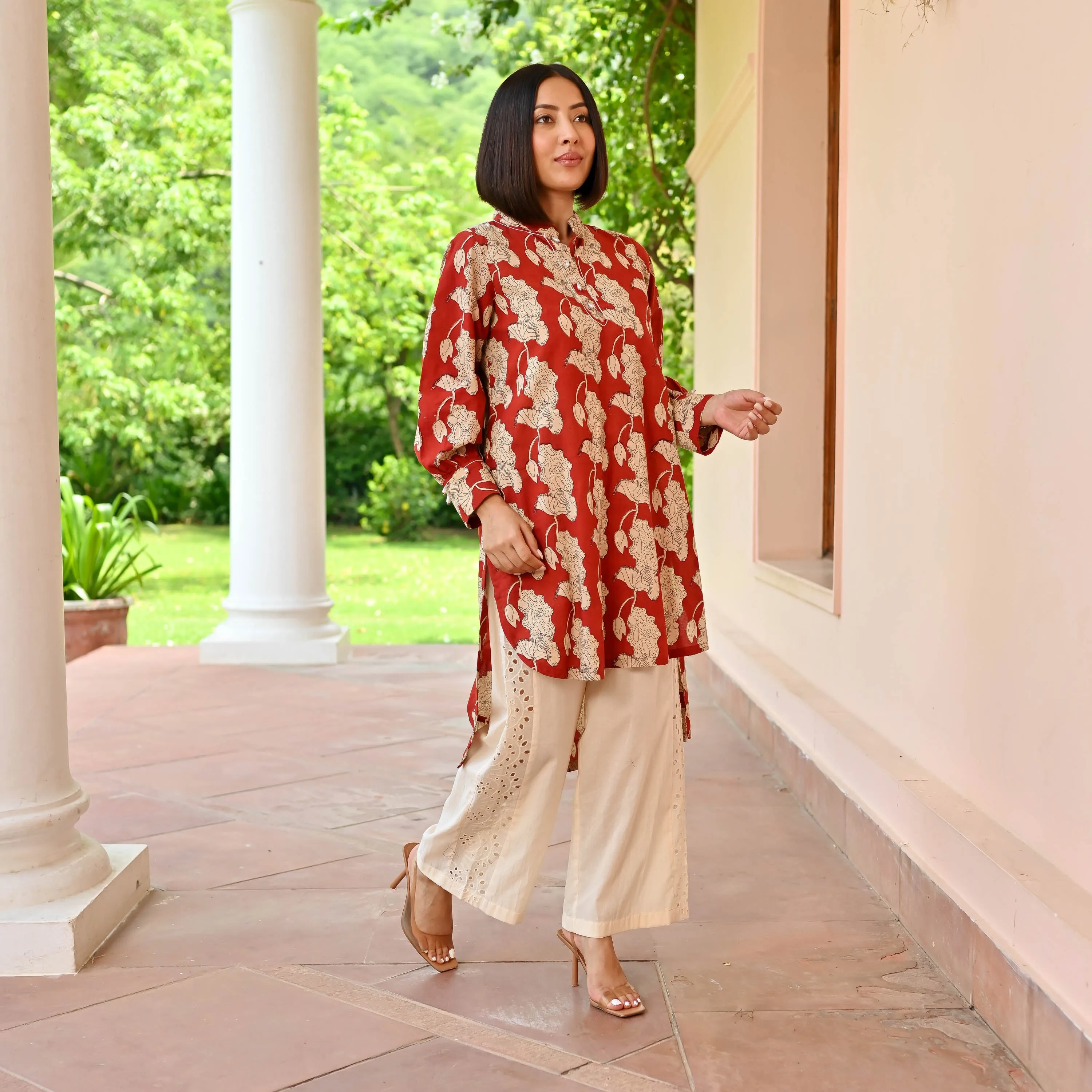Leela Maroon Matching Set