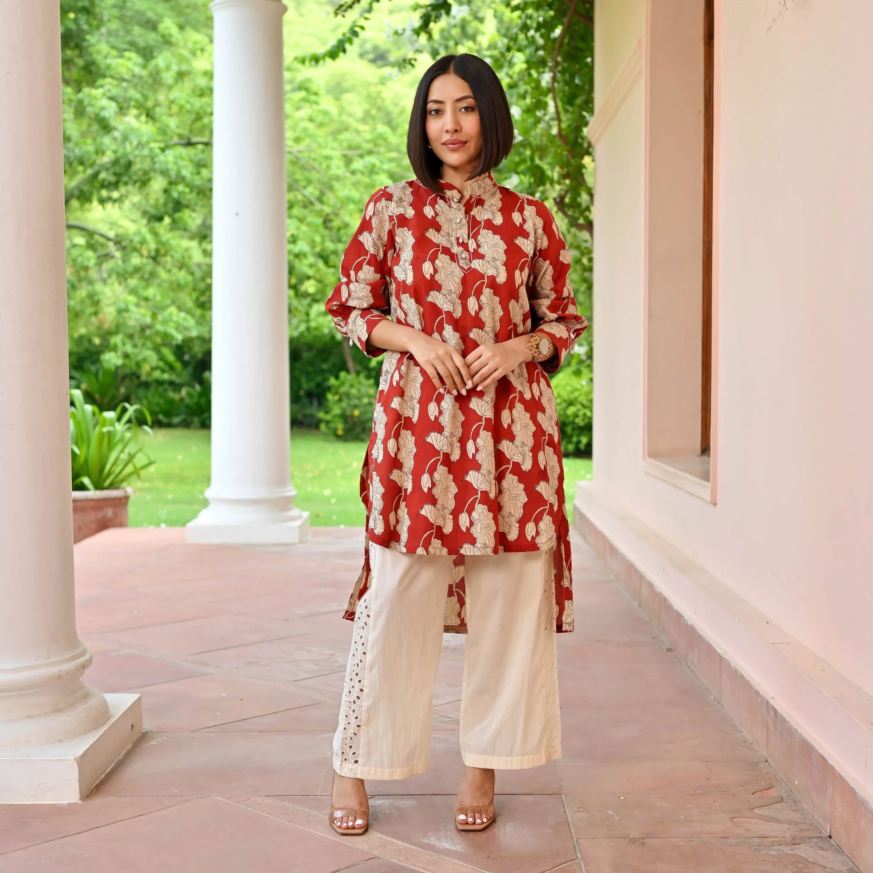 Leela Maroon Matching Set