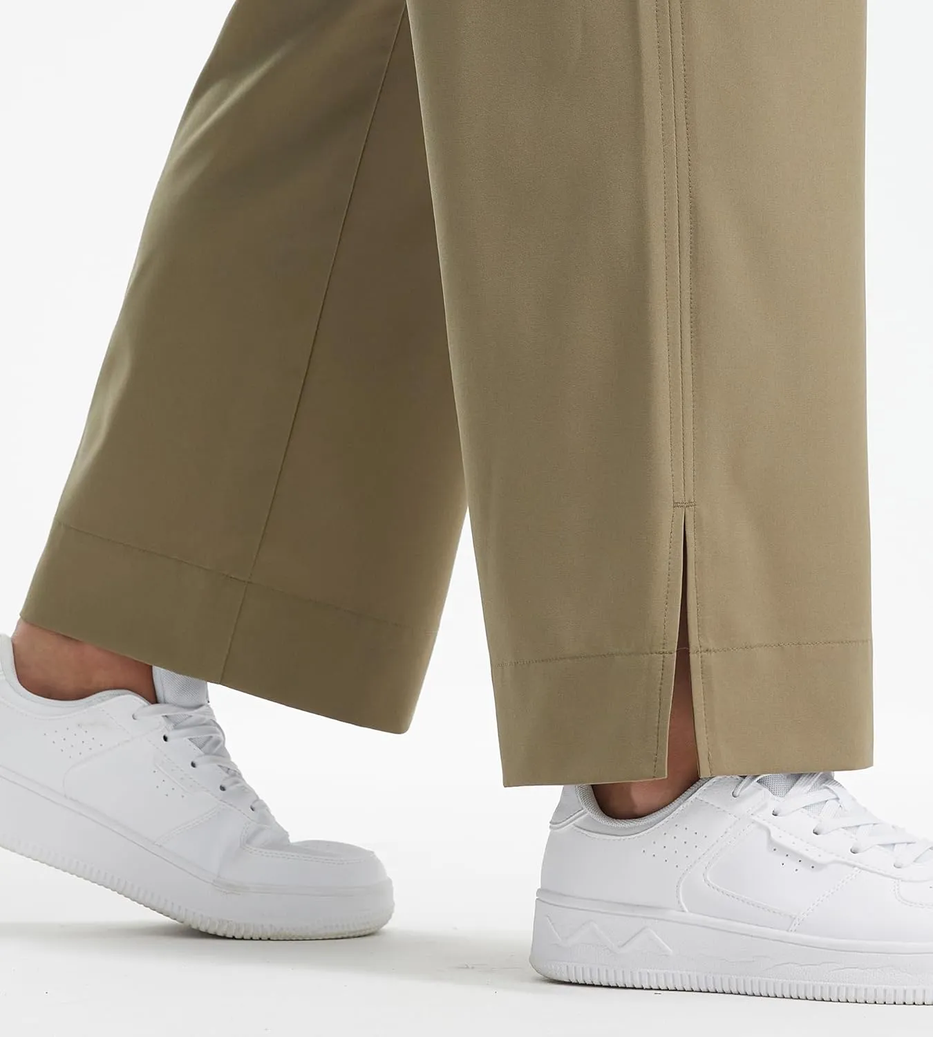 Libin Women's Lightweight Wide Leg Pants 27"/29" High Waisted Casual Work Pants Lounge Flowy Trousers with Pockets
