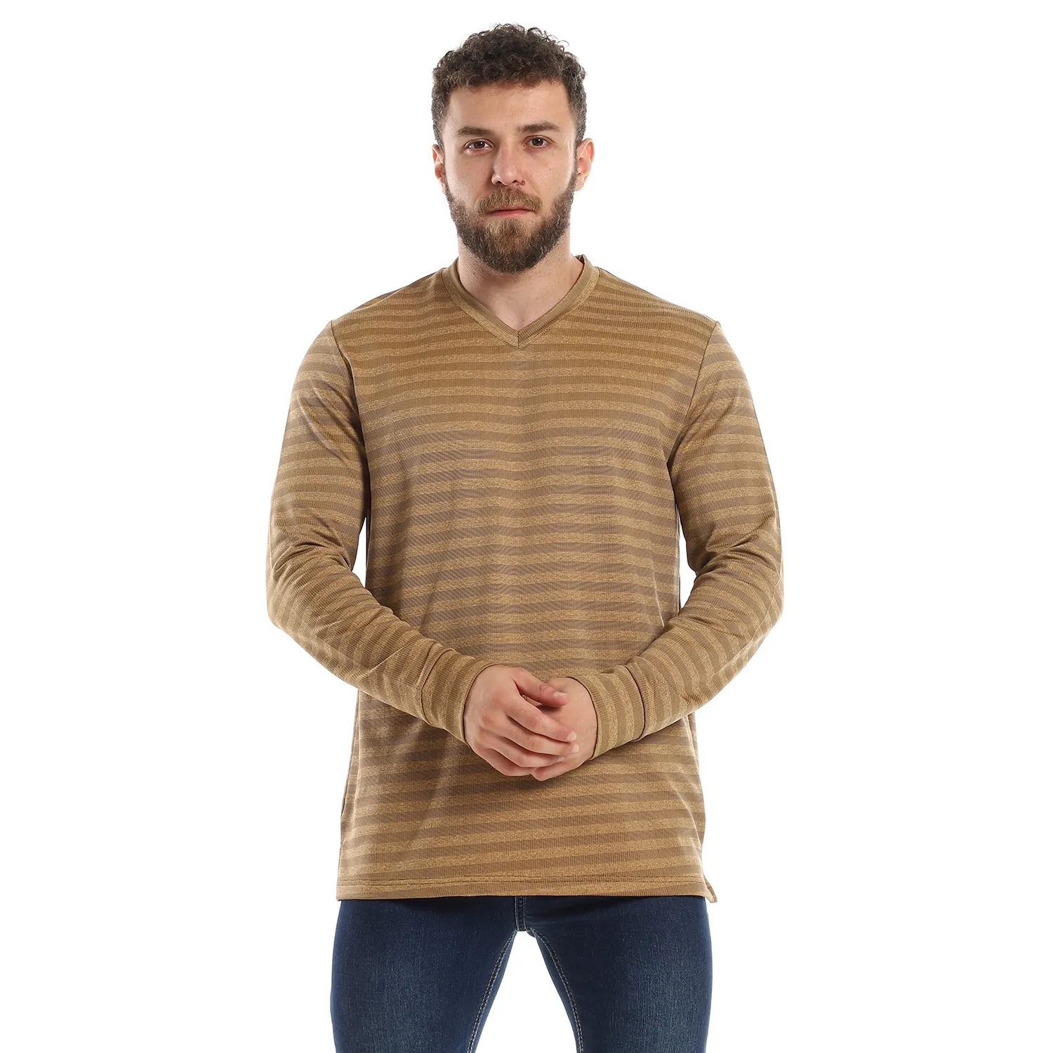 Lightweight Slip On V-Neck Sweatshirt - Kady