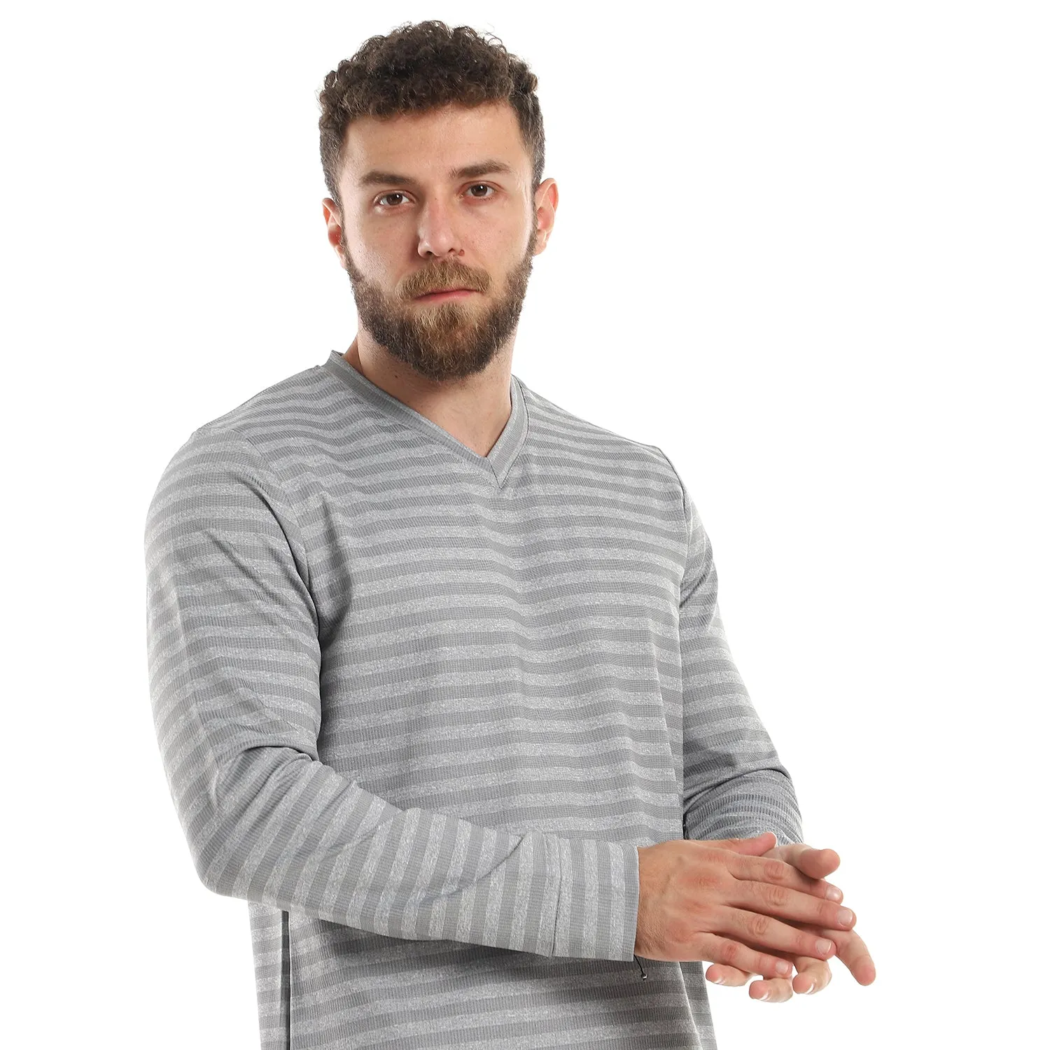 Lightweight Slip On V-Neck Sweatshirt - Kady