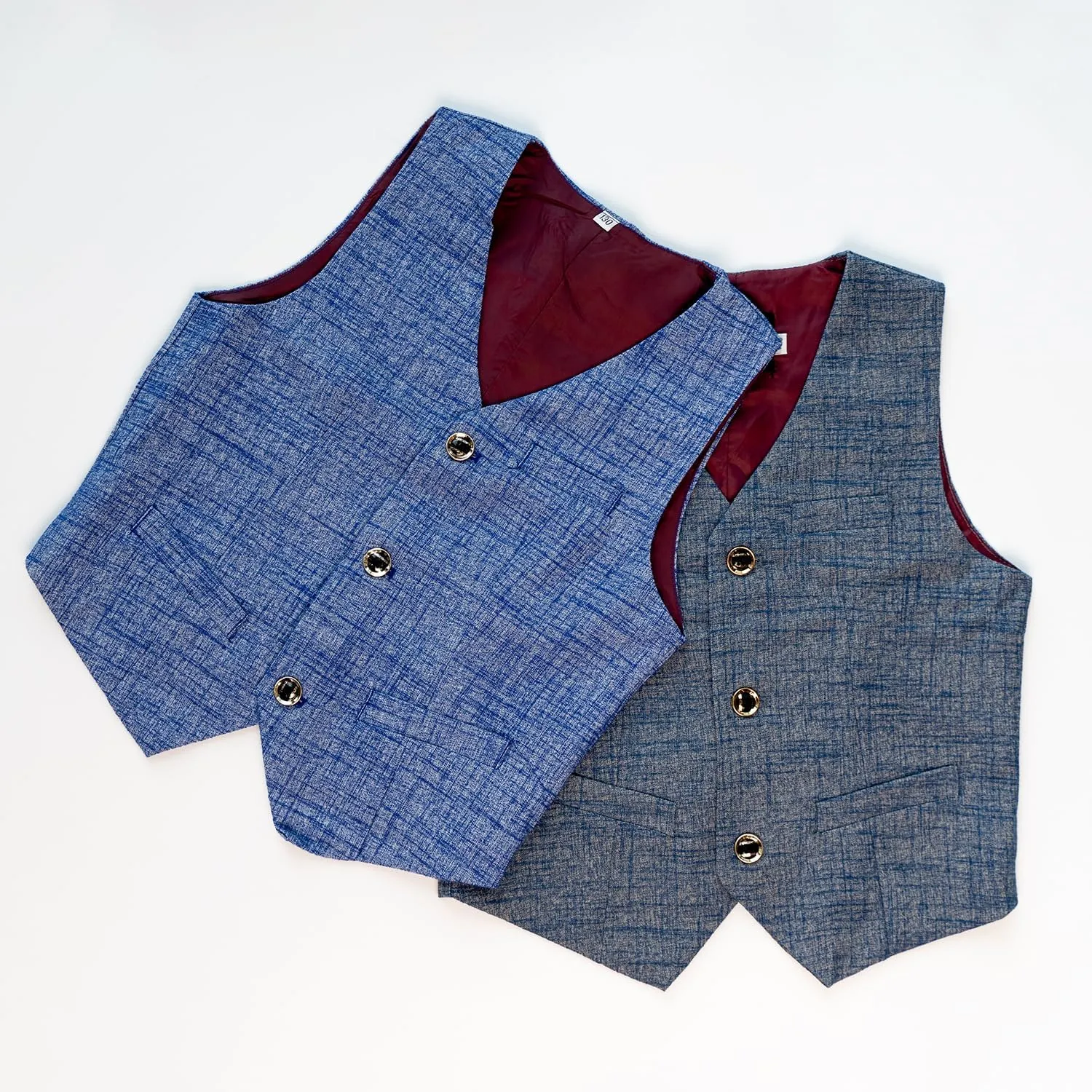 LOLANTA Boys Suit 4PCs Vest Pant Shirt Bow Tie Set Wedding Ring Bearer Outfit Kids Dress Clothes