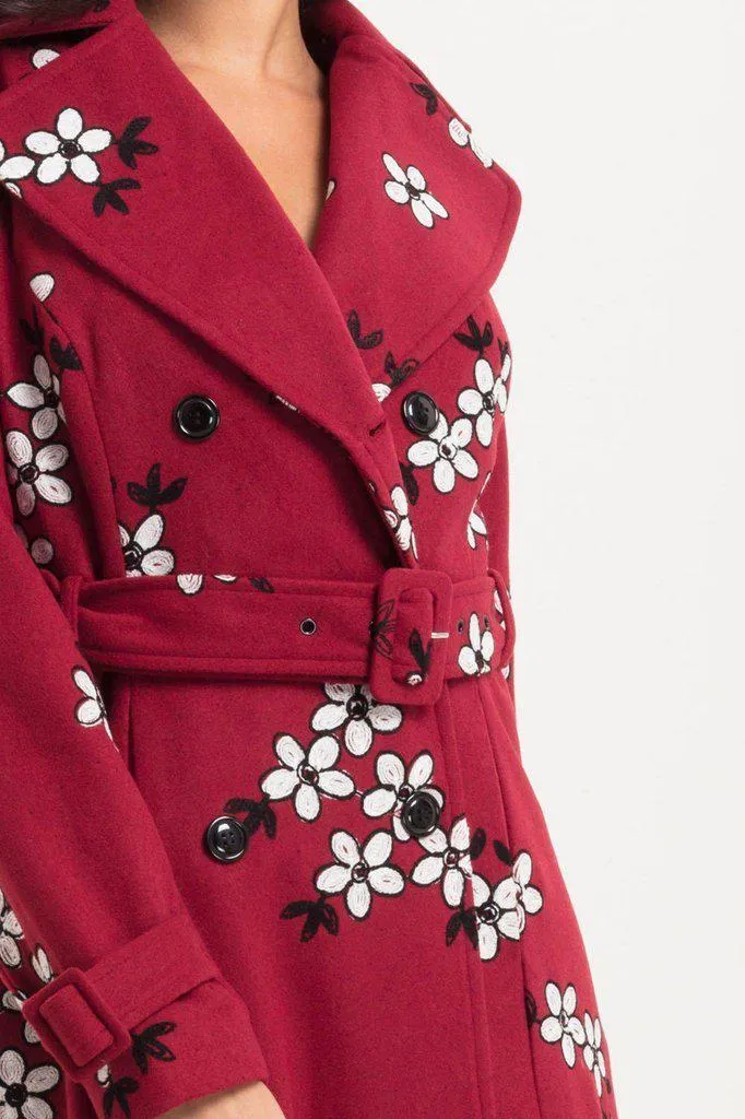 Marjorie Floral Trench Coat