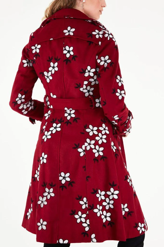 Marjorie Floral Trench Coat