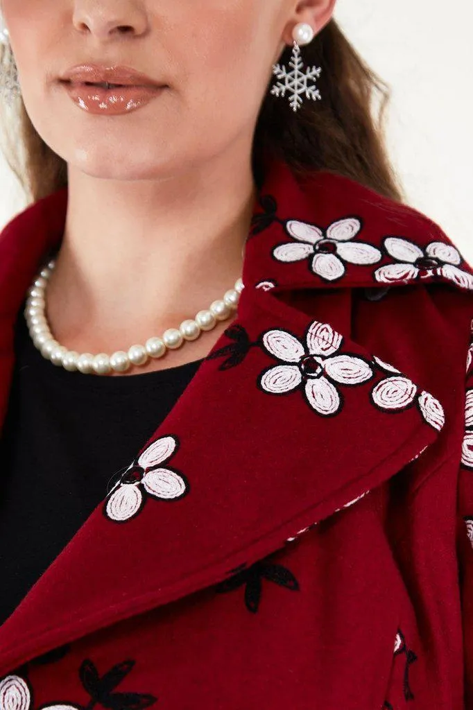 Marjorie Floral Trench Coat