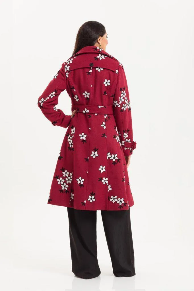 Marjorie Floral Trench Coat