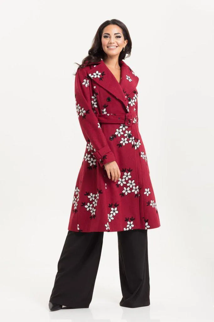 Marjorie Floral Trench Coat
