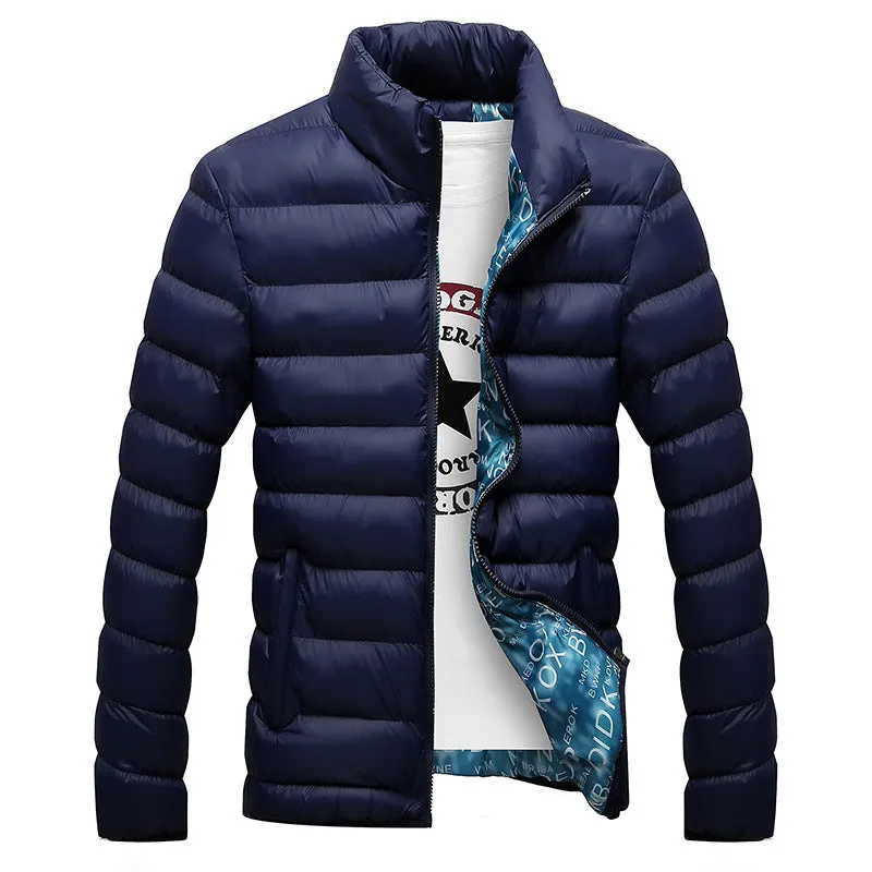 Men 2019 Fashion Stand Collar Parka winter Jacket M-6XL