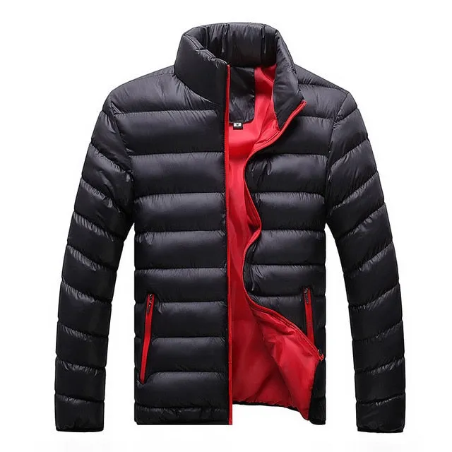 Men 2019 Fashion Stand Collar Parka winter Jacket M-6XL