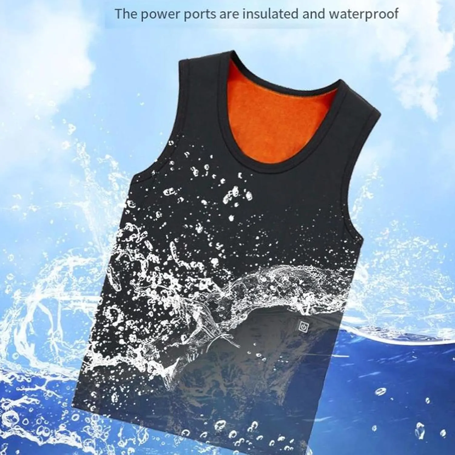 Men and Womens Heated Tank Tops Fall Winter Unisex Fleece Lining Warm Waistcoat 3-Heating Base Vest Undershirt Tops