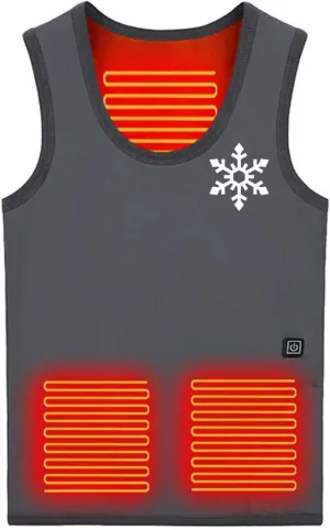 Men and Womens Heated Tank Tops Fall Winter Unisex Fleece Lining Warm Waistcoat 3-Heating Base Vest Undershirt Tops