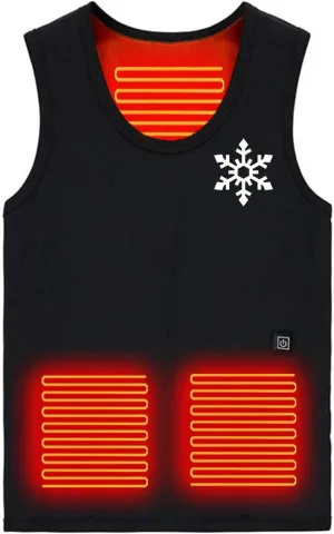 Men and Womens Heated Tank Tops Fall Winter Unisex Fleece Lining Warm Waistcoat 3-Heating Base Vest Undershirt Tops