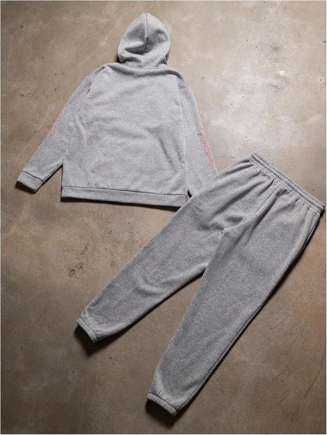 Men's 2 Piece Sweat Suits Long Sleeve Y2k Graphic Hoodie Sweatshirt and Flared Sweatpants Tracksuits Set