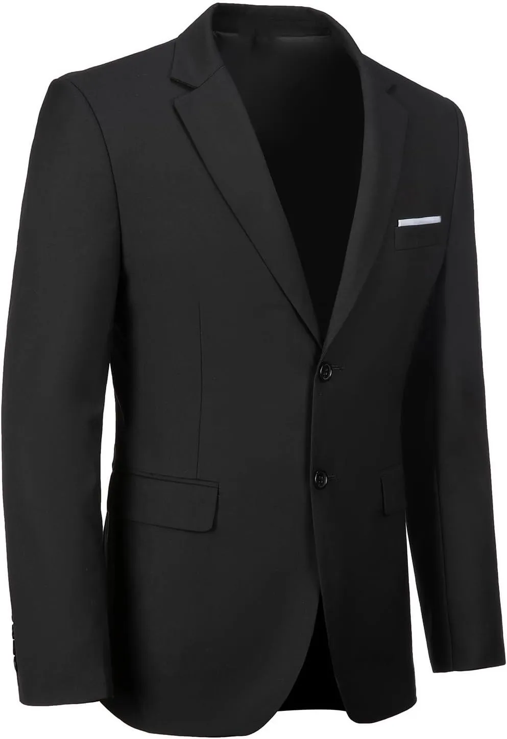 Mens 3 Piece Slim Fit Suit Set, 2 Button Solid Blazer Jacket Vest Pants Business Tuxedo