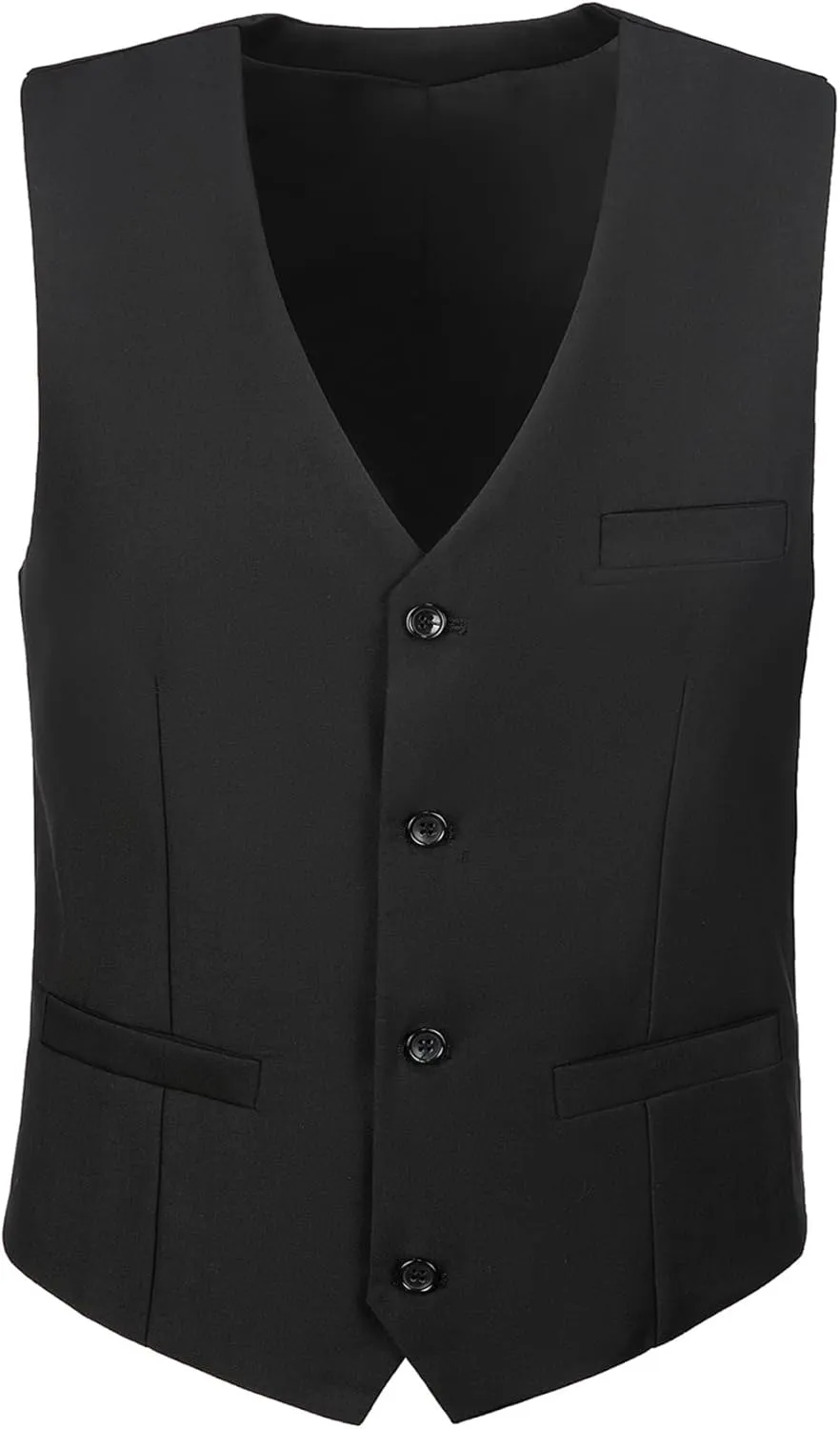 Mens 3 Piece Slim Fit Suit Set, 2 Button Solid Blazer Jacket Vest Pants Business Tuxedo