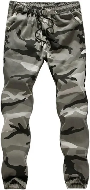 Men's Cargo Pants Outdoors Jogger Camo Slim Fit Sports Drawstring Plus Size Athletic Active Trousers