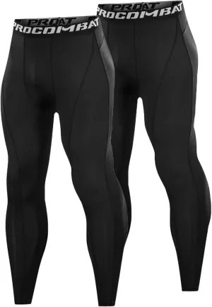 Mens Compression Pants, Leggings Running Tights Workout Base Layer for Basketball Sports Athletic Gym Soccer