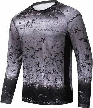 Men's Sunscreen Shirt UV-Resistant Fishing Shirt Rash-Resistant Quick Dry Moisture Absorption Long Sleeves