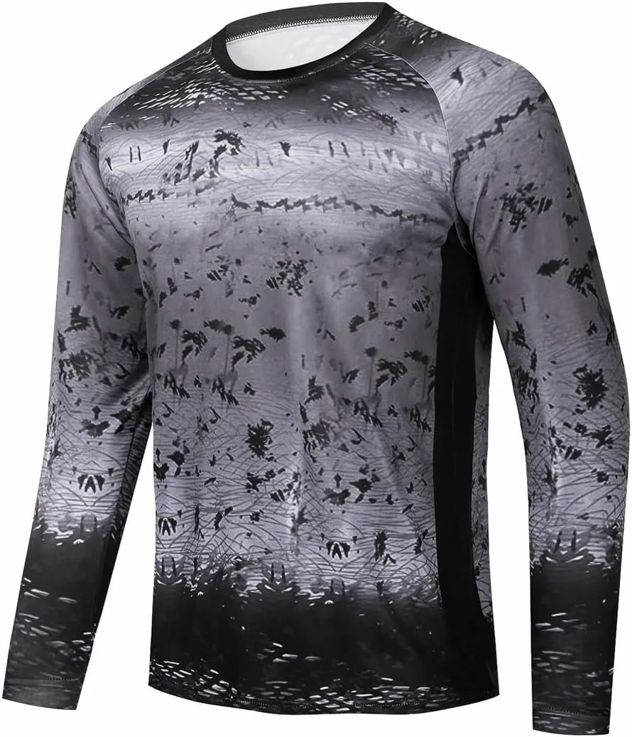 Men's Sunscreen Shirt UV-Resistant Fishing Shirt Rash-Resistant Quick Dry Moisture Absorption Long Sleeves
