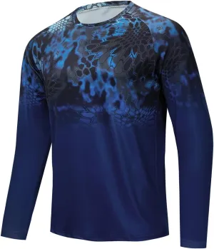 Men's Sunscreen Shirt UV-Resistant Fishing Shirt Rash-Resistant Quick Dry Moisture Absorption Long Sleeves