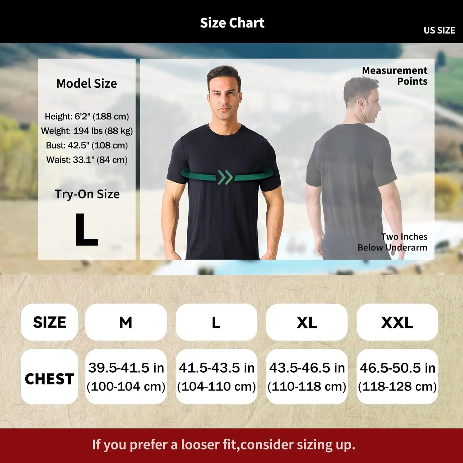 Merino Protect 100% Merino Wool T-Shirt for Men Short Sleeve Slim Fit Undershirt Soft Lightweight Tee Shirt for Travel Hiking