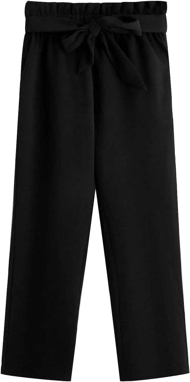 Milumia Girl's Two Piece Outfit Solid Open Front Blazer and Pants Set