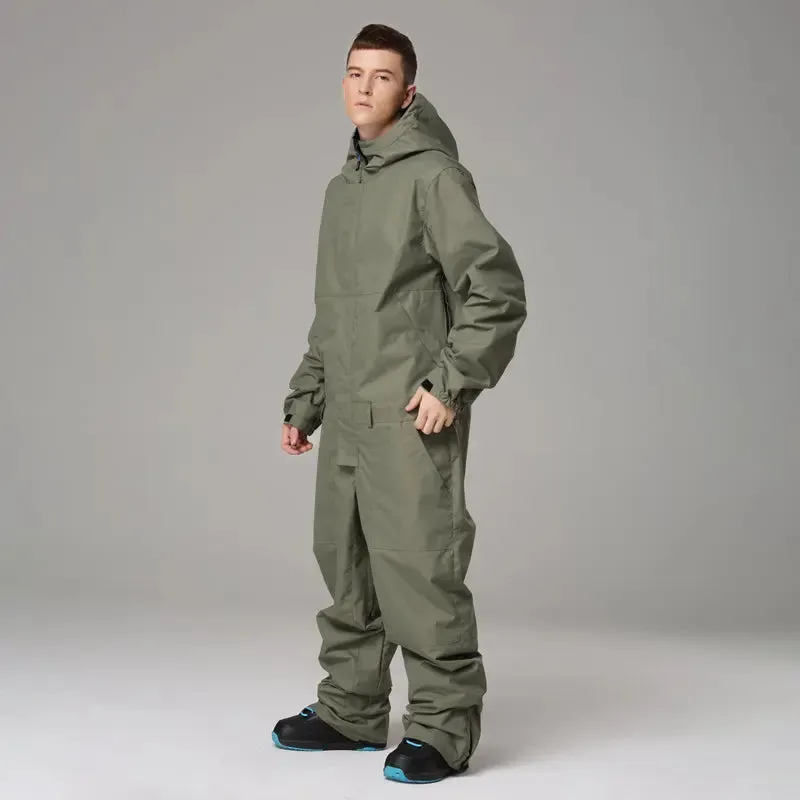 Minimalist One Piece Ski Jumpsuits Winter Outdoor Snowsuits Couple Style