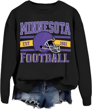 Minnesota Football Sweatshirt, Vikings Sweatshirt, Vikings Crewneck Sweatshirt, Minnesota Football Hoodie