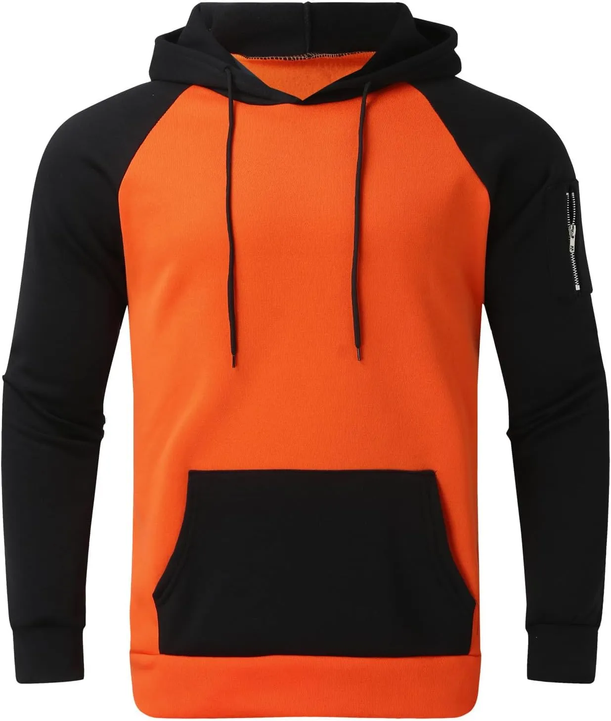 Muscularfit Mens Big and Tall Hoodies Pullover Color Block Long Sleeve Gym Workout Hoodies Casual Lightweight Sweatshirt 2023