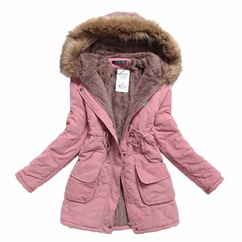 New Winter Women's Hooded Jacket Medium-lon plus size 4XL outwear - Sport's coat