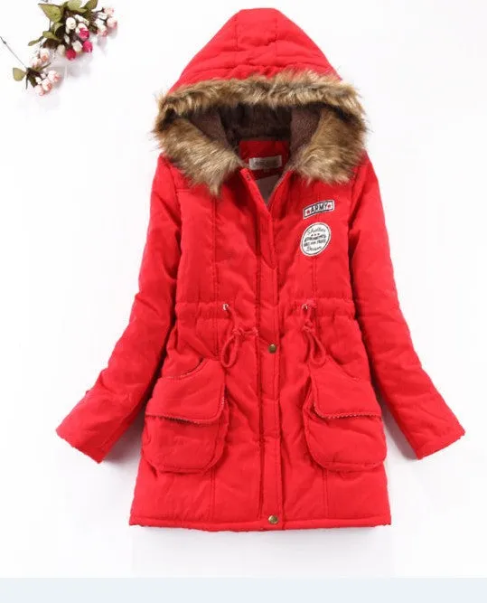New Winter Women's Hooded Jacket Medium-lon plus size 4XL outwear - Sport's coat