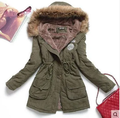 New Winter Women's Hooded Jacket Medium-lon plus size 4XL outwear - Sport's coat