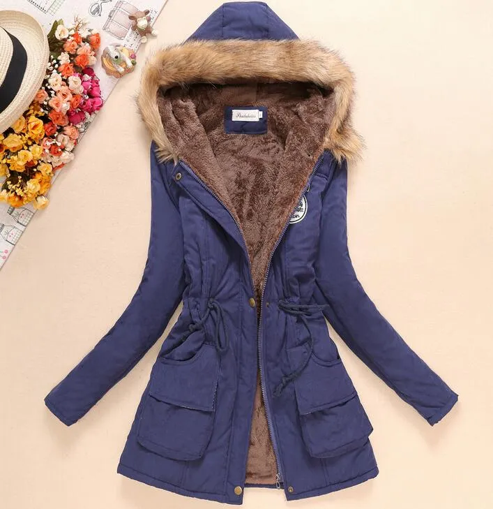 New Winter Women's Hooded Jacket Medium-lon plus size 4XL outwear - Sport's coat