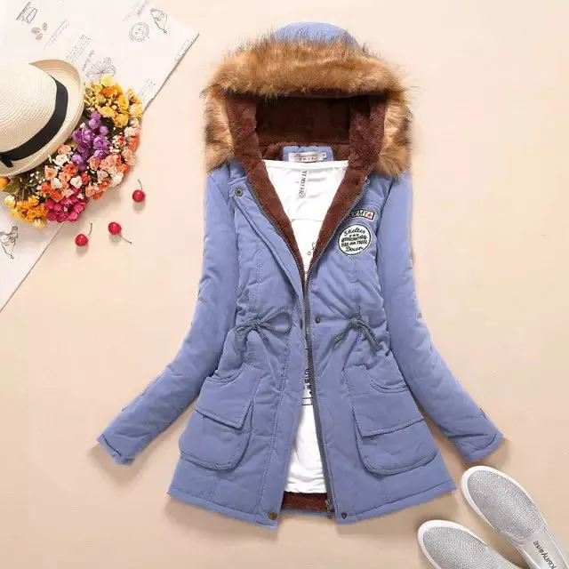 New Winter Women's Hooded Jacket Medium-lon plus size 4XL outwear - Sport's coat