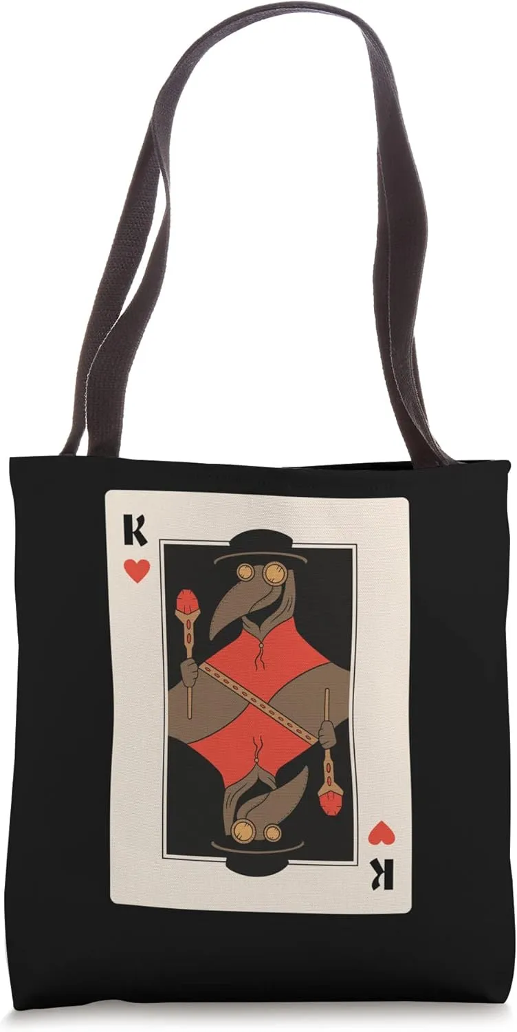 Plague Doctor Playing Card - Funny Medieval Creepy Goth Tote Bag