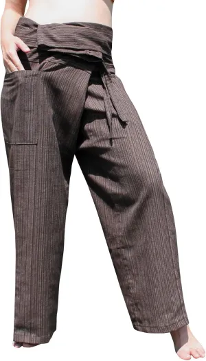 RaanPahMuang Striped Thai Fisherman Pants Men Women Loose Yoga Pirate Harem
