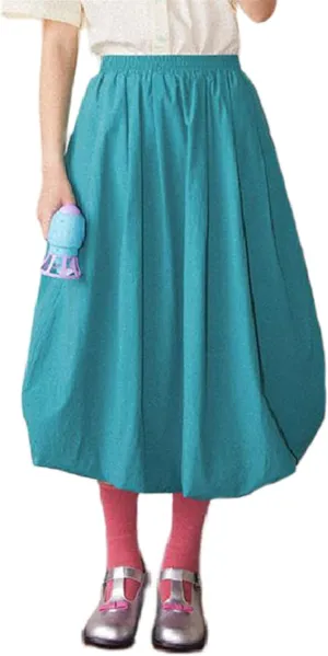Raruxxin Women Y2k Bubble Maxi Skirt Elastic Low Waist Pleated Balloon Long Skirt Summer Ruffle Puffy Flowy Swing Midi Dress