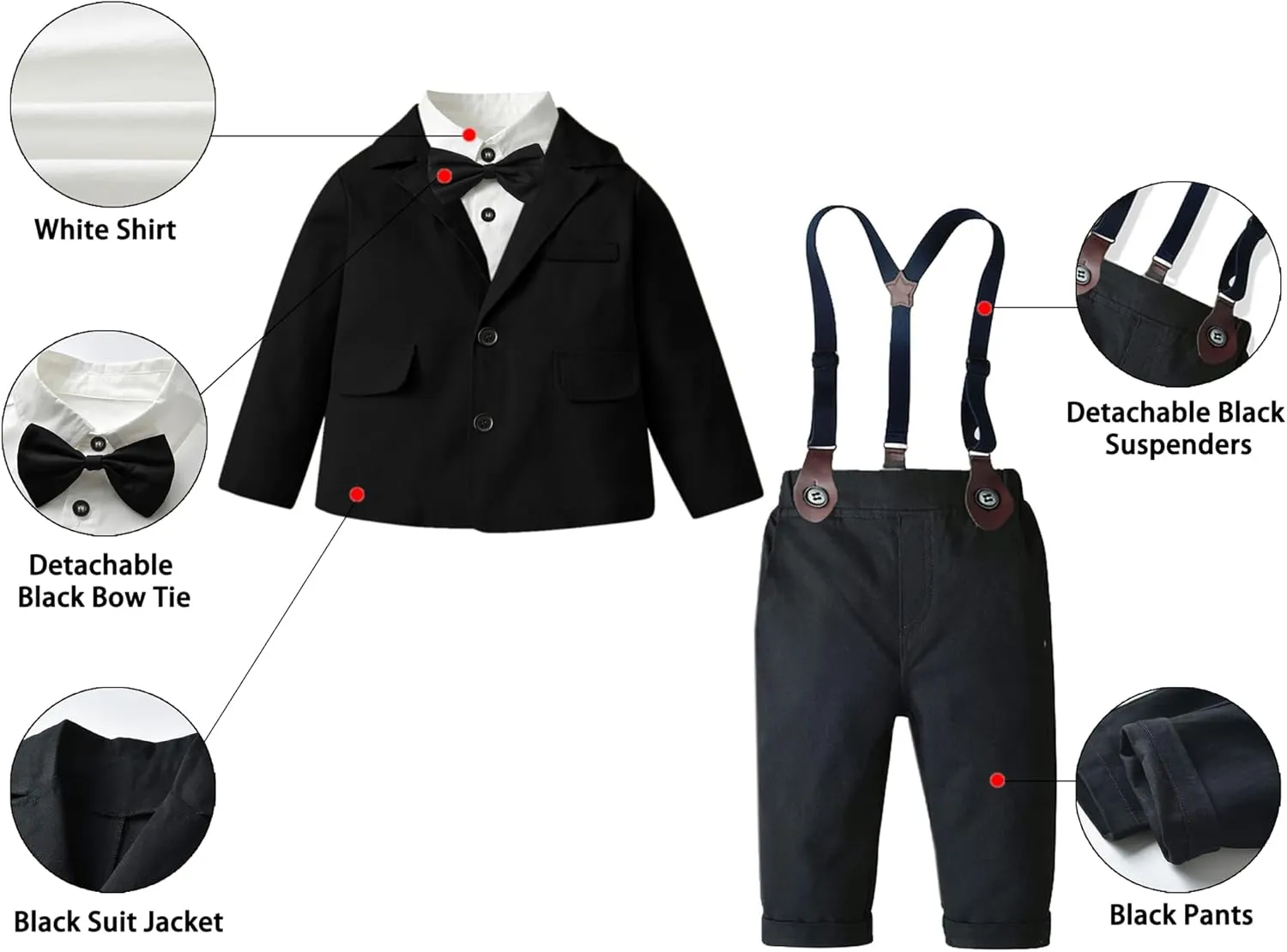 SANGTREE Baby Boys Gentleman Outfits Suits Set, 3 Months - 14 Years