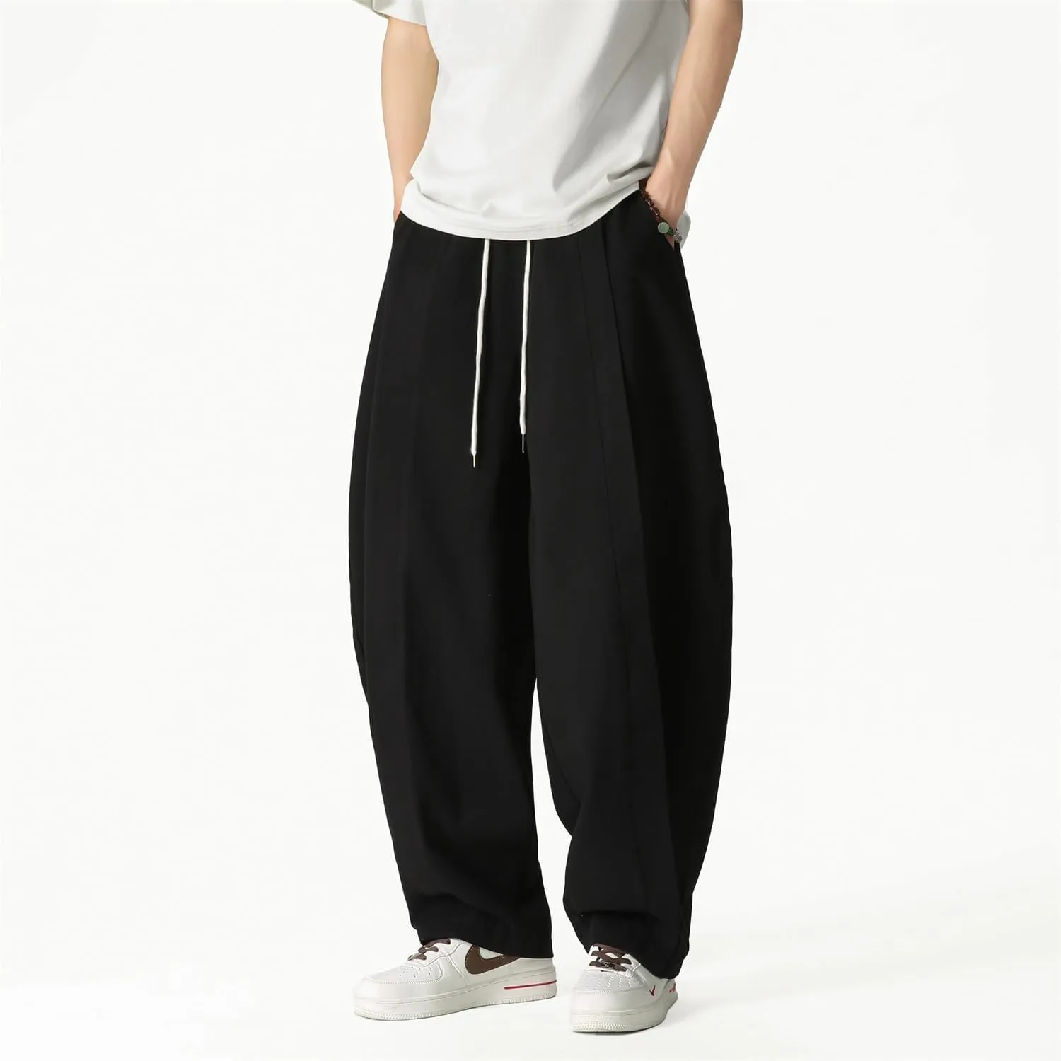 Seidarise Men's Wide Leg Casual Harem Japanese Yoga Harem Pants Hip hop Joggers Baggy