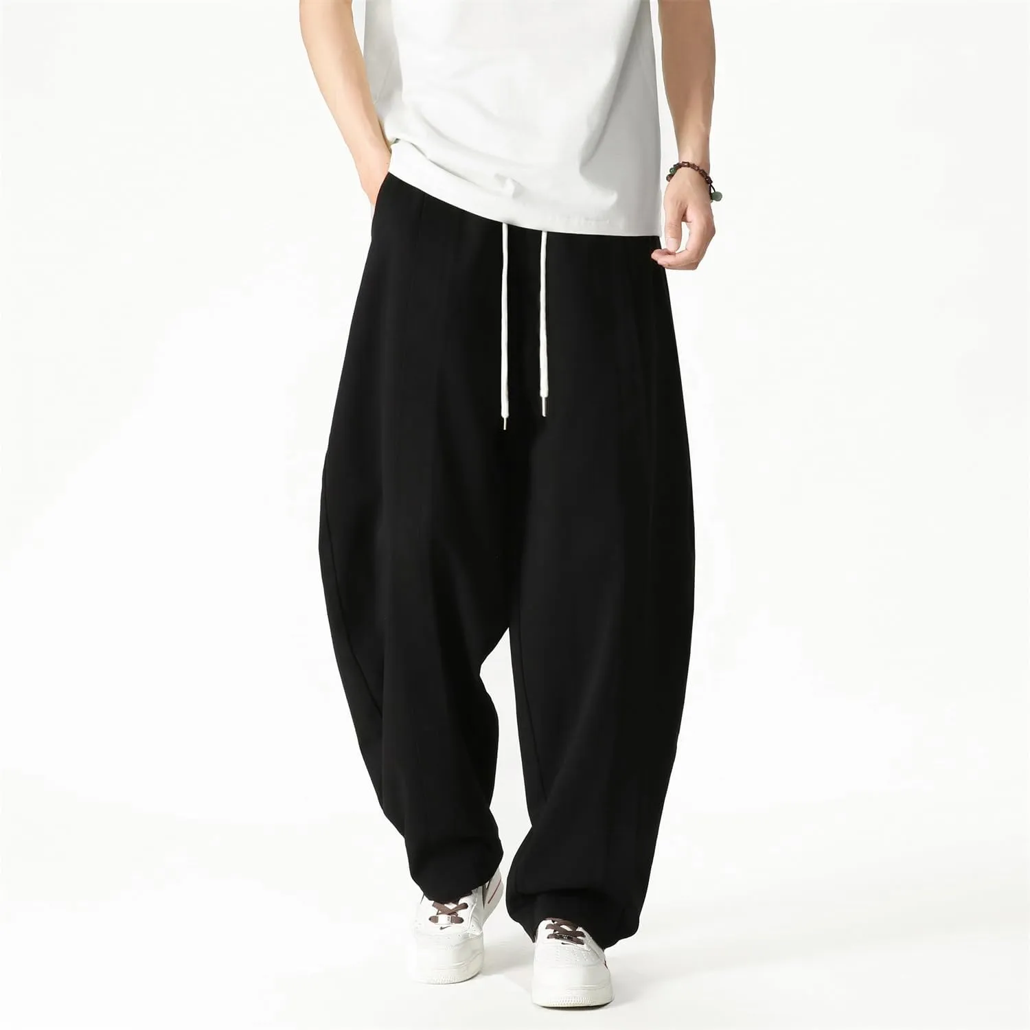 Seidarise Men's Wide Leg Casual Harem Japanese Yoga Harem Pants Hip hop Joggers Baggy