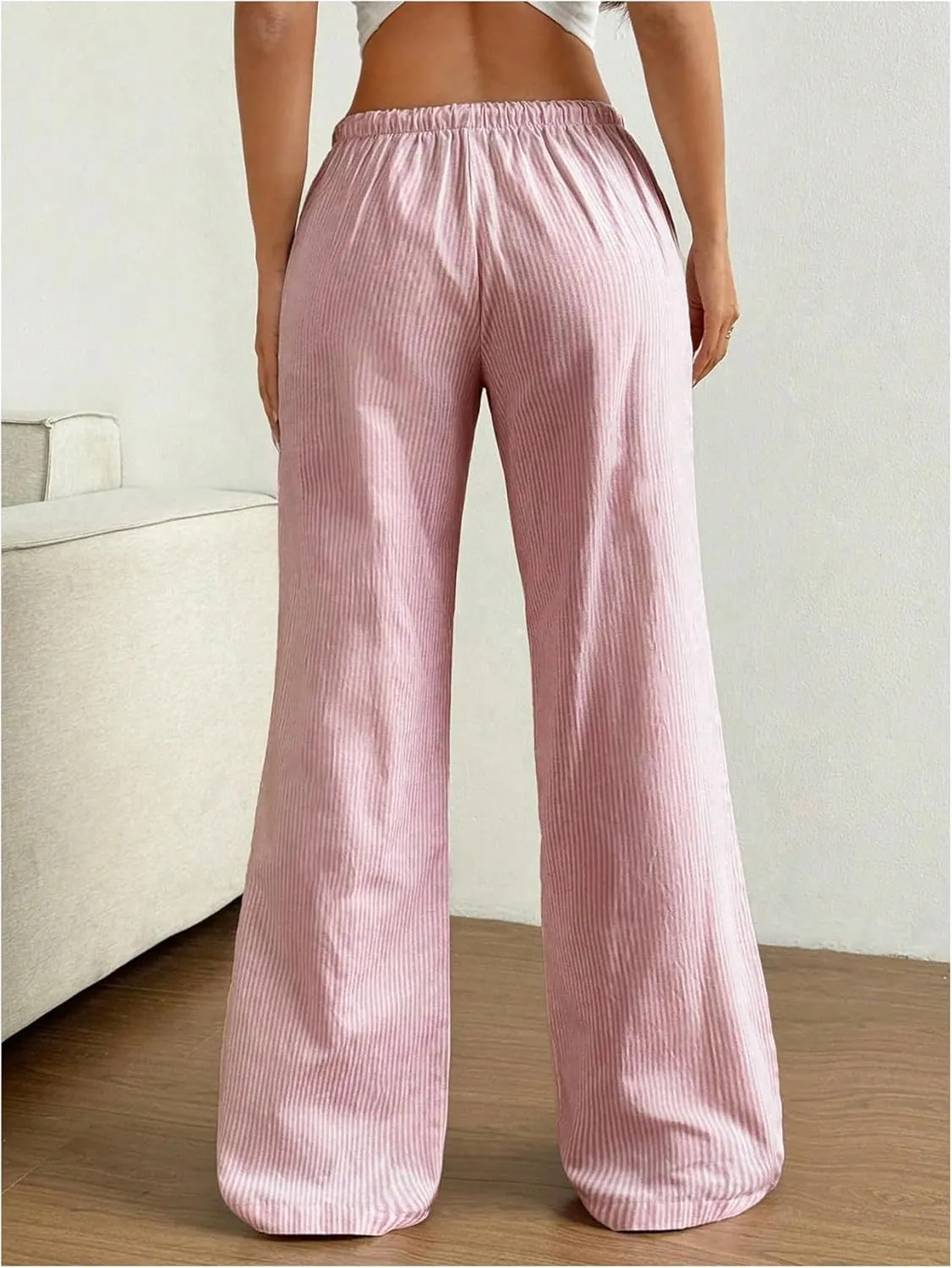 SOLY HUX Women's Drawstring Straight Leg Baggy Pants Casual Lounge Pants Trousers with Pocket