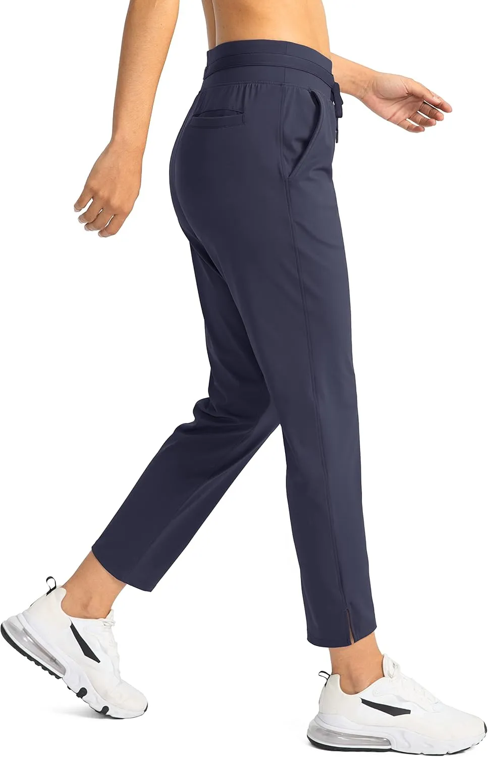 Soothfeel Women's Pants with 4 Pockets 7/8 Stretch High Waisted Sweatpants Travel Athletic Work Golf Pants for Women