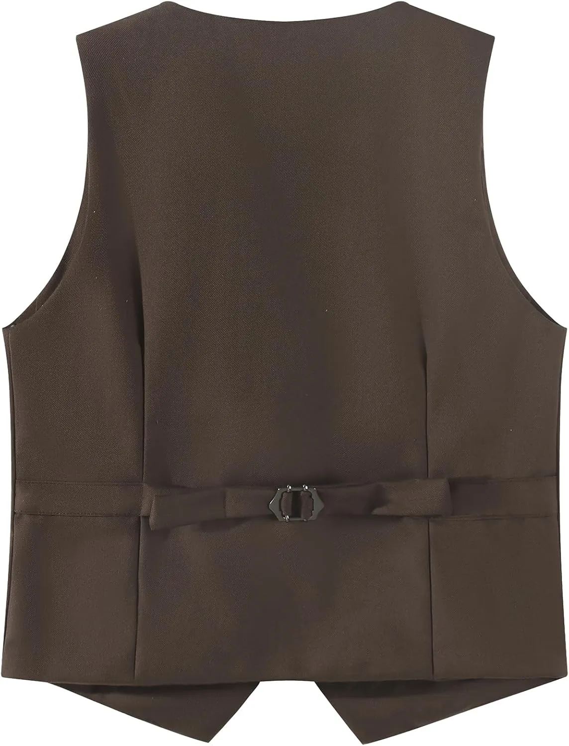 Spring&Gege Boy's Formal Suit Vest Solid Dress Waistcoat Vest with Pockets, Size 4-14 Years