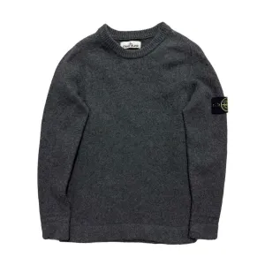 Stone Island Grey Wool Pullover Crewneck